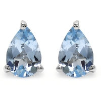 TERI 7 srebrne kolczyki  blue topaz  łezka 1,6 ct.