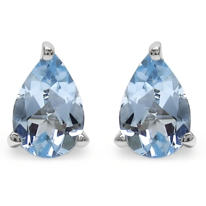 TERI 7 srebrne kolczyki  blue topaz  łezka 1,6 ct.