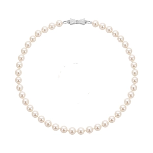 LAMAR  Naszyjnik z białych naturalnych pereł kolia chocker