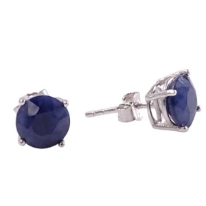 GALA  Srebrne kolczyki z szafirami 1,7 ct.
