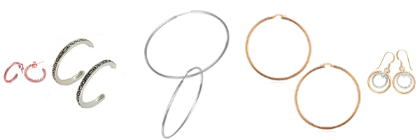 srebrne kolczyki kola