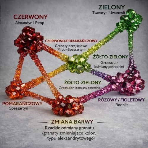 kolory granatów 